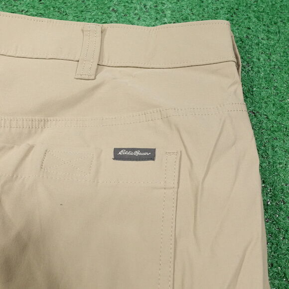 EDDIE BAUER NYLON BLEND TAN BEIGE LIGHTWEIGHT HIKING OUTDOORS PANTS 38X32 - Picture 7 of 9